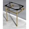 Fauceture VBH242030SB Templeton 24"x20-3/8"x30" Brass Console Sink Legs, Brass VBH242030SB - alternate 2